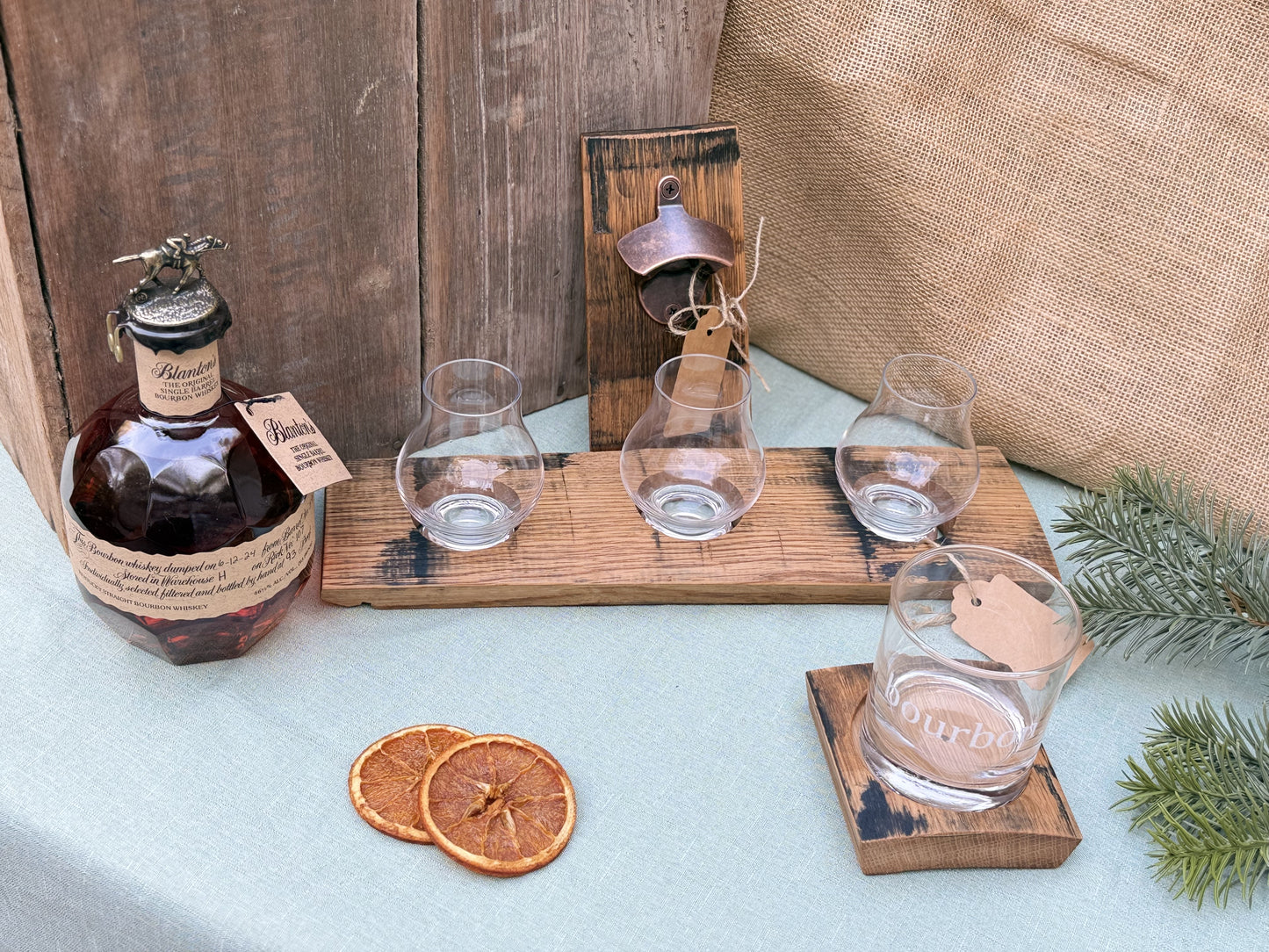 Whiskey Flight Coaster Bottle Opener