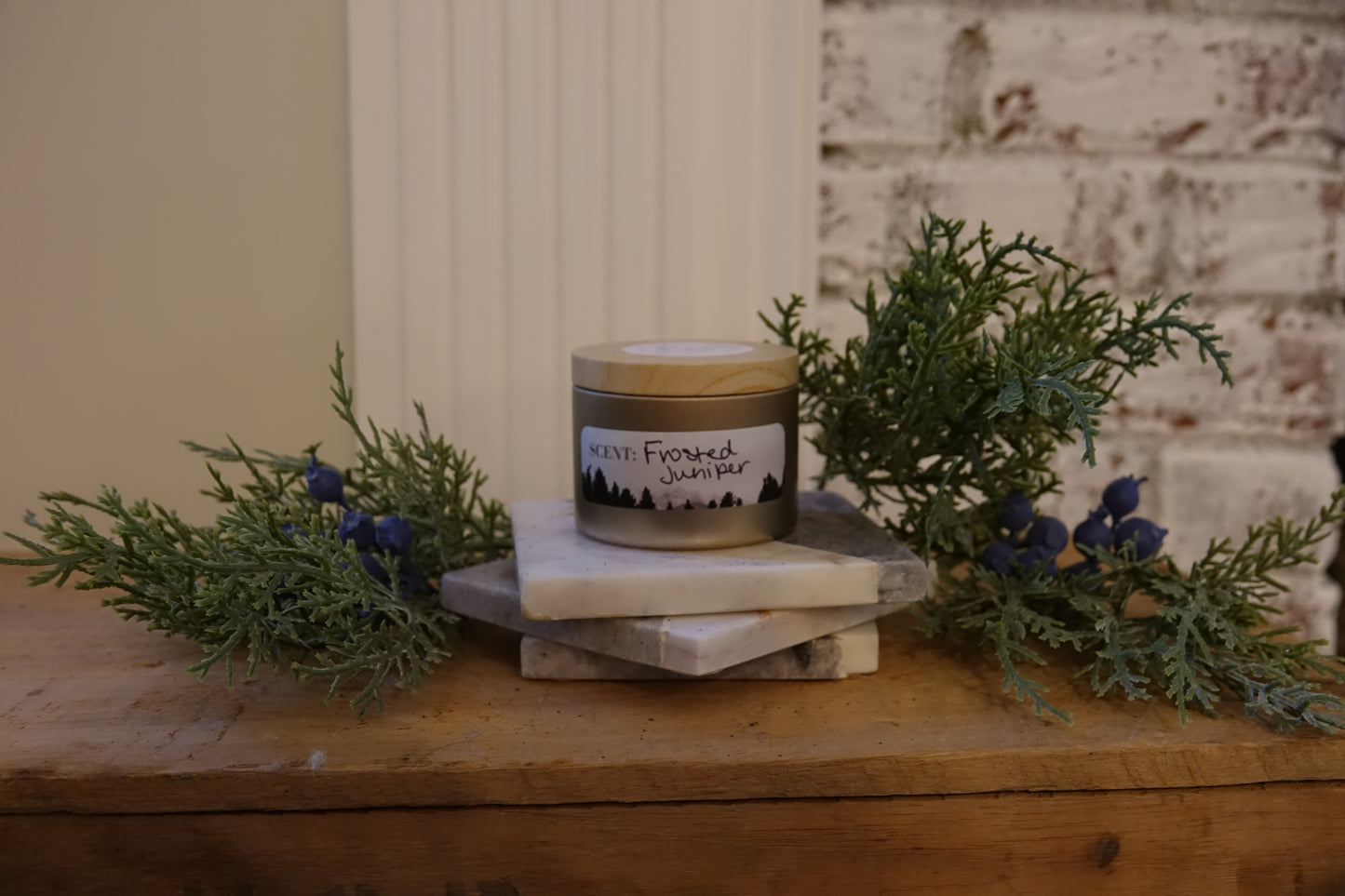 Frosted Juniper Soy Wax Candle